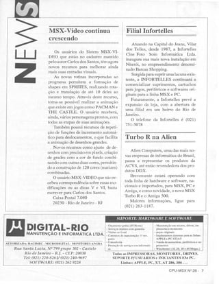 Revista CPU MSX - No. 26 - 1988