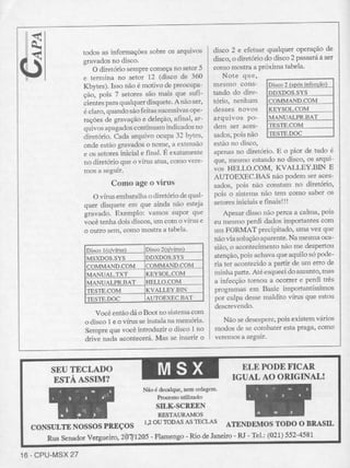 Revista CPU MSX - No. 27 - 1988
