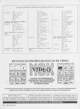 Revista CPU MSX - No. 27 - 1988