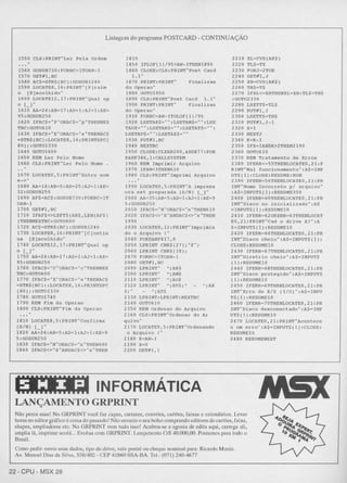 Revista CPU MSX AMIGA - No. 28 - 1988