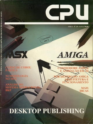 Revista CPU MSX AMIGA - No. 29 - 1988