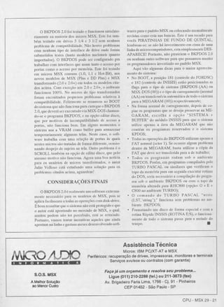 Revista CPU MSX AMIGA - No. 29 - 1988