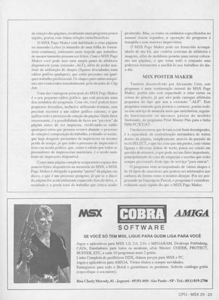Revista CPU MSX AMIGA - No. 29 - 1988
