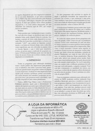 Revista CPU MSX AMIGA - No. 29 - 1988