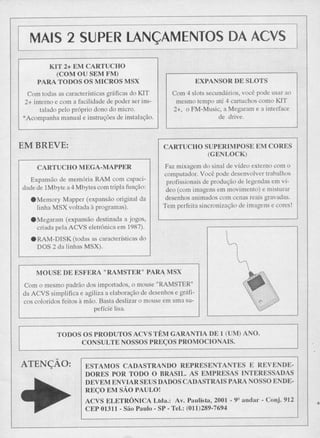 Revista CPU MSX AMIGA - No. 29 - 1988