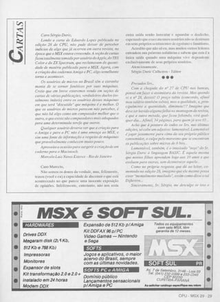 Revista CPU MSX AMIGA - No. 29 - 1988