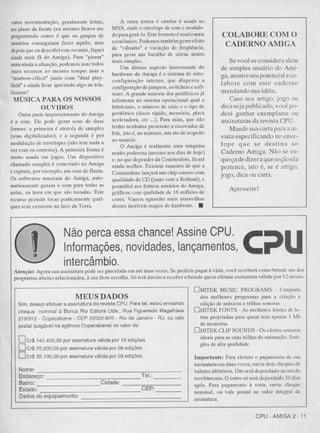 Revista CPU MSX AMIGA - No. 29 - 1988