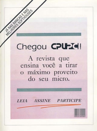 Revista CPU MSX AMIGA - No. 29 - 1988