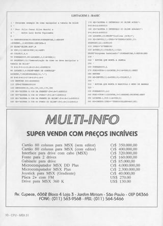 Revista CPU MSX AMIGA - No. 31 - 1988