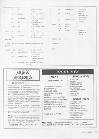 Revista CPU MSX AMIGA - No. 31 - 1988