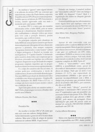 Revista CPU MSX AMIGA - No. 31 - 1988