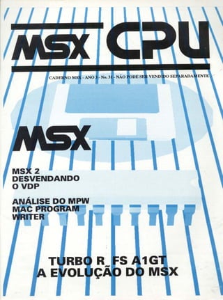 Revista CPU MSX AMIGA - No. 31 - 1988