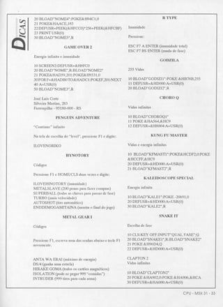 Revista CPU MSX AMIGA - No. 31 - 1988