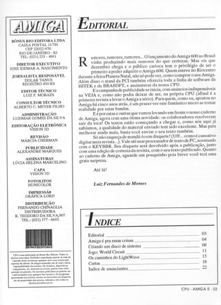 Revista CPU MSX AMIGA - No. 31 - 1988