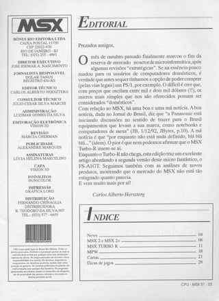 Revista CPU MSX AMIGA - No. 31 - 1988