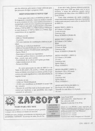 Revista CPU MSX AMIGA - No. 31 - 1988