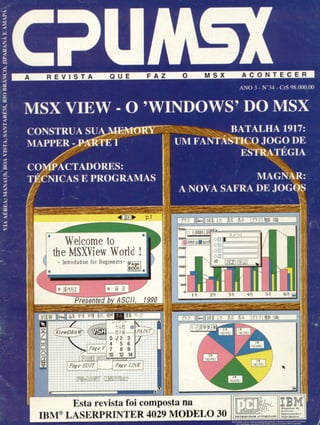 Revista CPU MSX AMIGA - No. 34 - 1988
