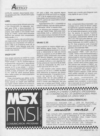 Revista CPU MSX AMIGA - No. 34 - 1988