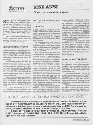 Revista CPU MSX AMIGA - No. 34 - 1988