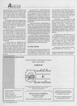 Revista CPU MSX AMIGA - No. 34 - 1988