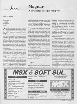 Revista CPU MSX AMIGA - No. 34 - 1988