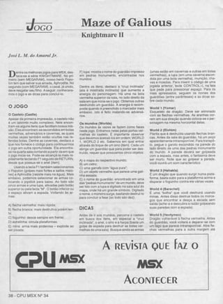Revista CPU MSX AMIGA - No. 34 - 1988