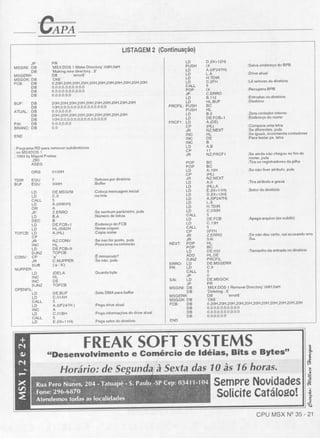 Revista CPU MSX AMIGA - No. 35 - 1988