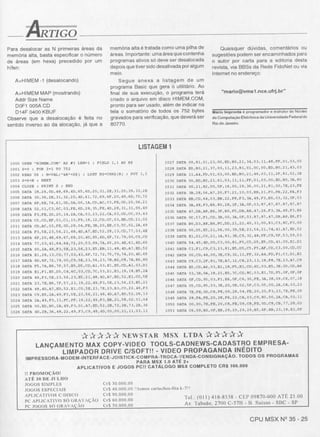 Revista CPU MSX AMIGA - No. 35 - 1988