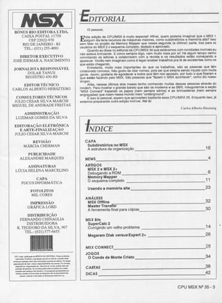 Revista CPU MSX AMIGA - No. 35 - 1988