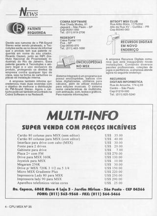 Revista CPU MSX AMIGA - No. 35 - 1988