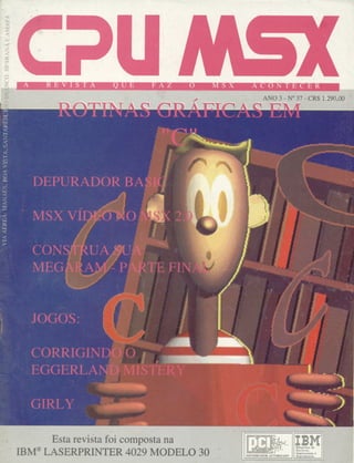 Revista CPU MSX AMIGA - No. 37 - 1988