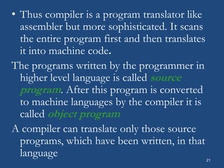 Programming languages,compiler,interpreter,softwares | PPT