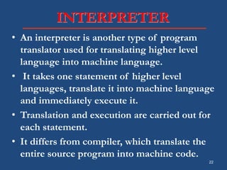 Programming languages,compiler,interpreter,softwares | PPTX