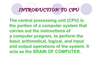 Cpu ppt cse | PPT