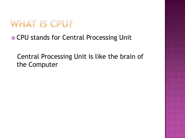 Cpu presentation | PPTX