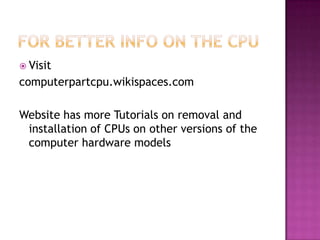 Cpu presentation | PPTX