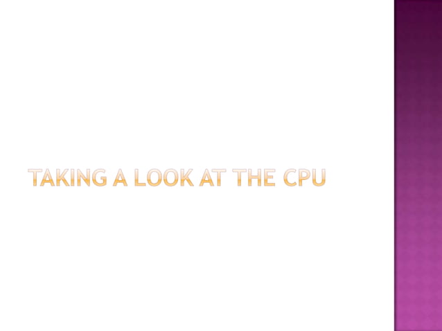 Cpu presentation | PPT