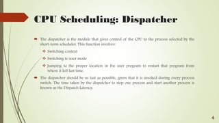 CPU Scheduling | PPT