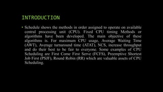 First in, First out and Round Robin CPU Scheduling | PPT
