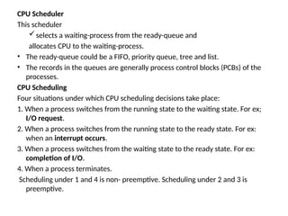 CPU Scheduling.pptx this is operating system | PPTX