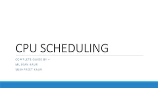 CPU SCHEDULING and cpu algorithm for exam | PPTX
