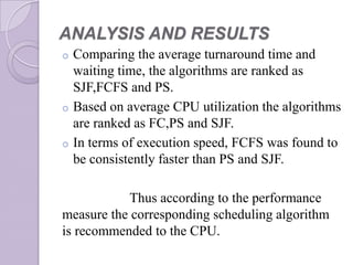 CPU scheduling algorithms in OS | PPTX