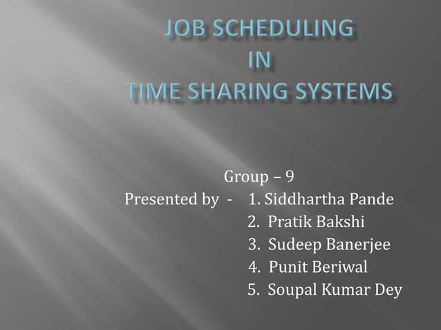 Cpu scheduling algorithm on windows | PPT