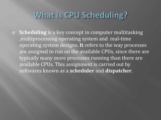 Cpu scheduling algorithm on windows | PPT