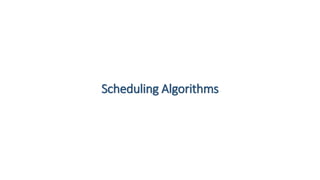 Scheduling Algorithms
 
