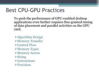 Achieving Improved Performance In Multi-threaded Programming With GPU ...