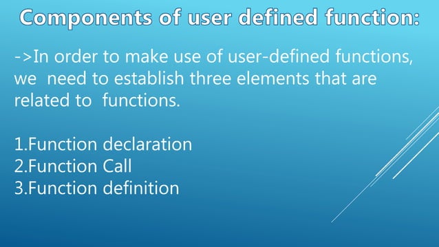 user defined functions in c language | PPTX