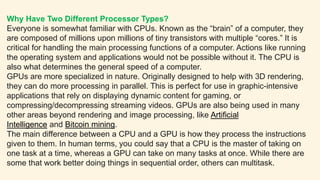 CPU  vs GPU Comparison