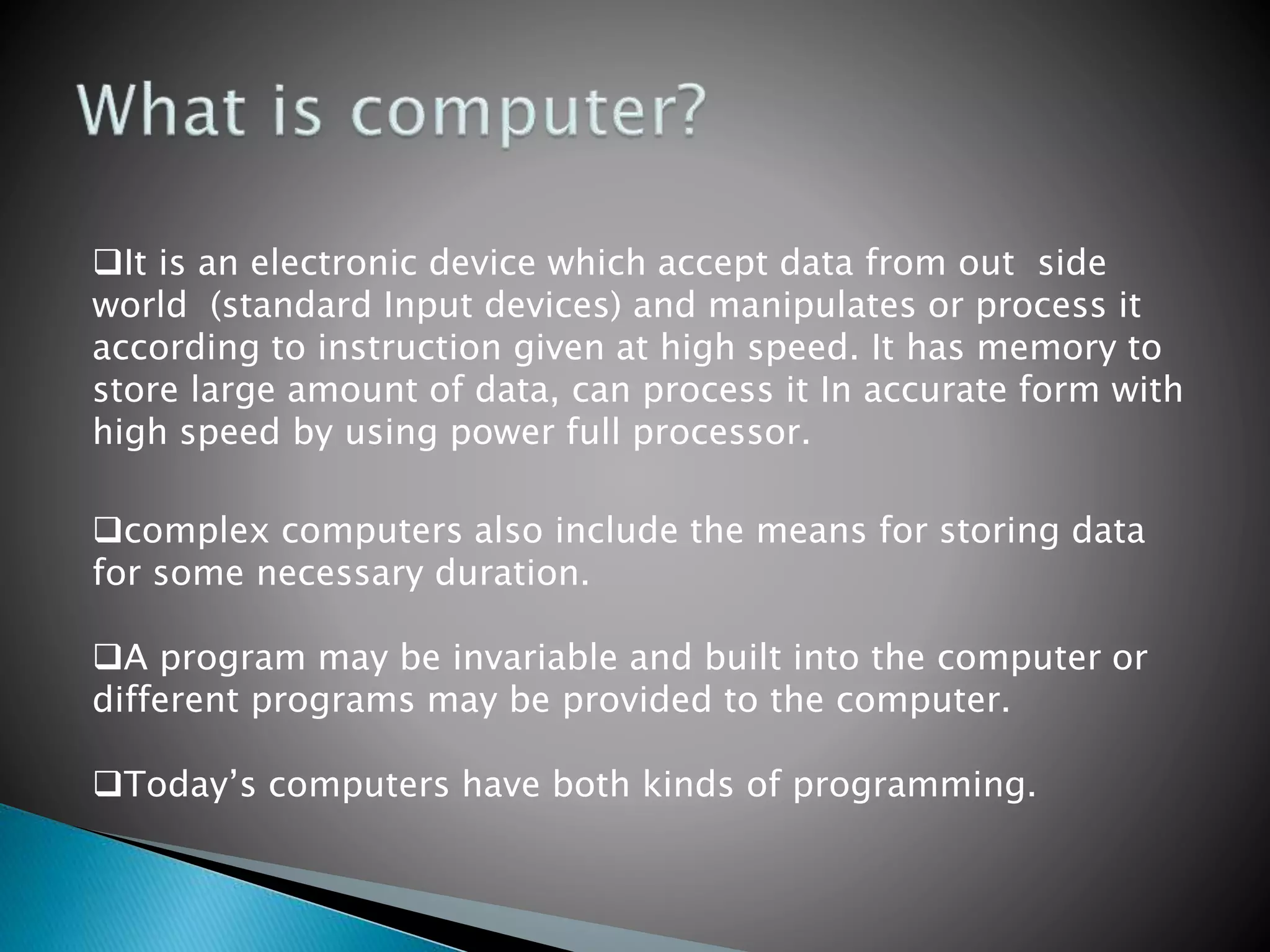 Cpu(what is computer) | PPTX
