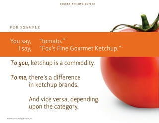 for ExAmplE



    you say,                            “tomato.”
       I say,                           “fox’s fine gourm...